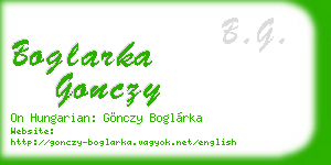 boglarka gonczy business card