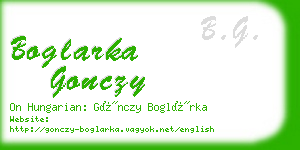 boglarka gonczy business card